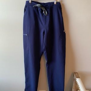 Figs yola skinny scrub pants in navy